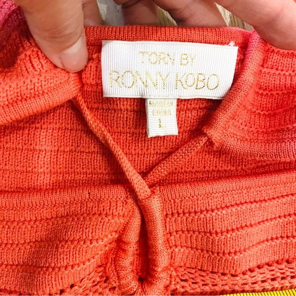 Torn by Ronny Kobo crochet knit cut out midi halter dress - Picture 8 of 11